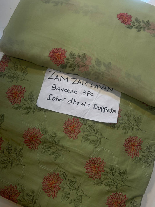 Bareeza Lawn 3piece