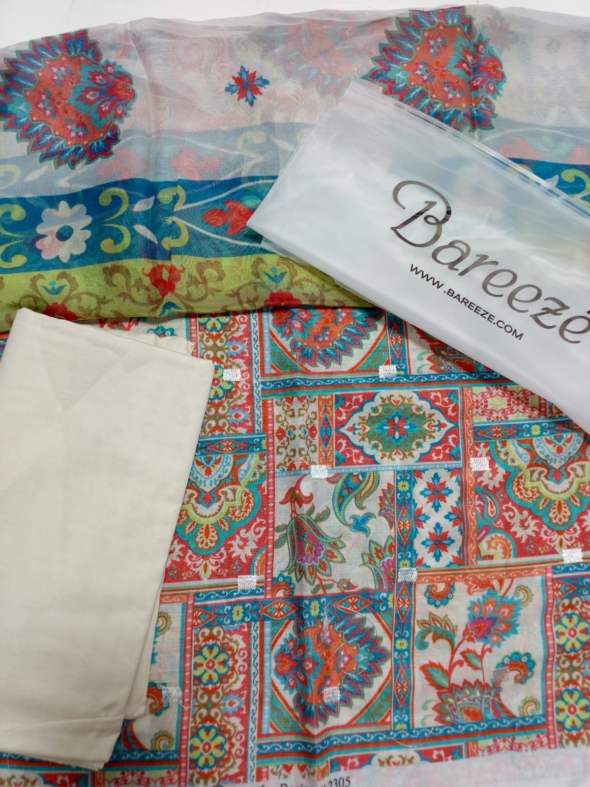 Bareeze Print Lawn 3piece